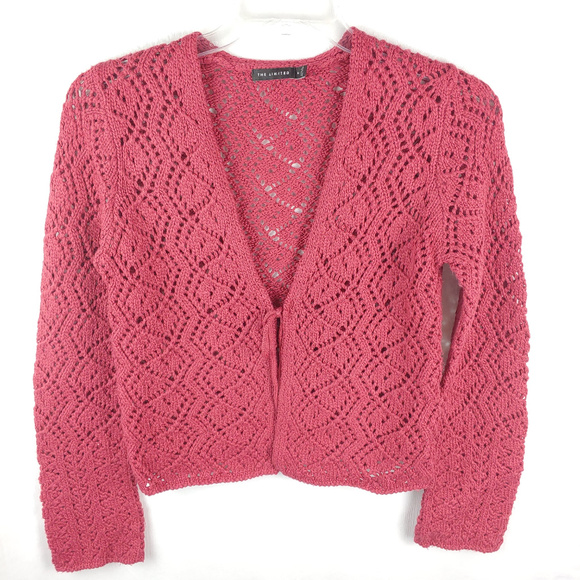 The Limited Sweaters - Womens The Limited Chunky Crocheted Cardigan